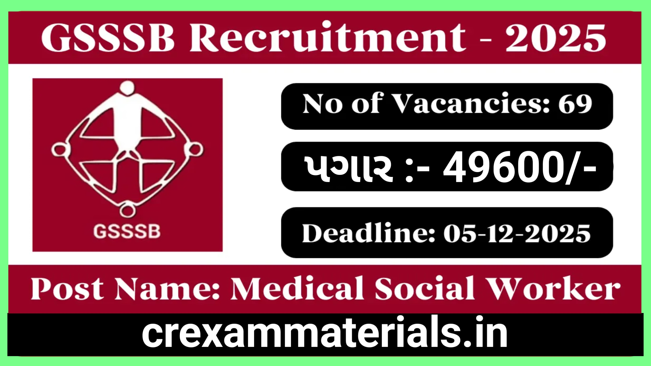 alt="Medical Social Worker Bharti 2025 Gujarat"